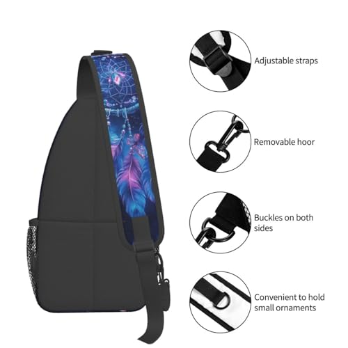 Image of Crossbody Bag Butterfly Dream Catcher Sling Bag Backpack Chest Bags Shoulder Bag for Women Men