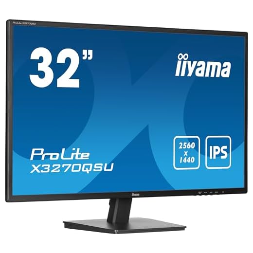iiyama Prolite X3270QSU-B1 80cm 31,5" IPS LED-Monitor WQHD 100Hz HDMI DP USB3.2 AdaptiveSync schwarz