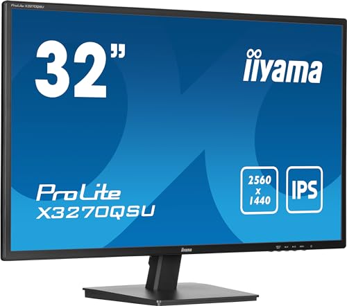 iiyama Prolite X3270QSU-B1 80cm 31,5' IPS LED-Monitor WQHD 100Hz HDMI DP USB3.2 AdaptiveSync schwarz