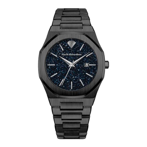 PIERRE RICHARDSON PR5624 Men’s Luxury Watch – Japanese Quartz Movement, Stainless Steel, 41mm, 5ATM Water Resistant, Scratch-Resistant Sapphire Crystal Glass – Classic Dress Watch for Men