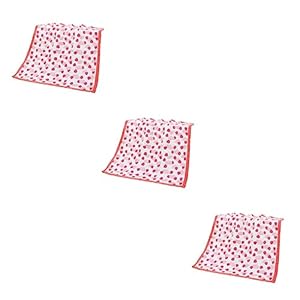 Zerodeko 3 Stks Baby Print Gooi Quilt Badcape Baby Handdoeken Kid Slaapzak Koeling Katoenen Deken Katoen Inbakeren Deken Rood Schoonmaak Handdoek Badhanddoek Absorberende Badhanddoek
