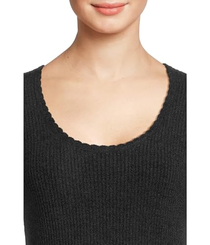 Barefoot Dreams Women's CozyChic Ultra Lite Ribbed Scallop Scoop Neck4