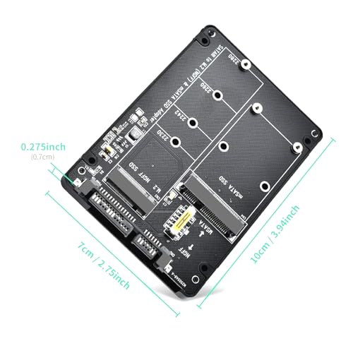 Adaptador MSATA/M.2 NGFF a SATA III para disco SSD 2.5" miniatura 3