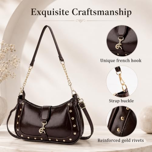 Image of PALAY Shoulder Bag for Woman Vintage Handbags Small Sling Bags for Women Stylish Underarm Hobo Bags