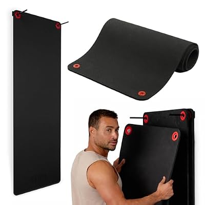 SPRI Hanging Exercise Mat, Fitness & Yoga Mat for Group Fitness Classes, Commercial Grade Quality with Reinforced Holes, 56"L x 23"W x 5/8" Thick