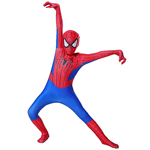 CREPUS Children's Halloween costume, role play costume, 3D style superhero costume and children's performance leotard (HF-CF, Kids-L)