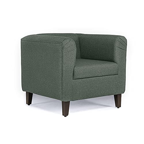 Image of Wakefit Sofa Set | 3 Year Warranty | Sofa 1 Seater, 1 Seater Sofa for Living Room, Wooden Sofa Set, Single Seater - Miami(Omega : Green)