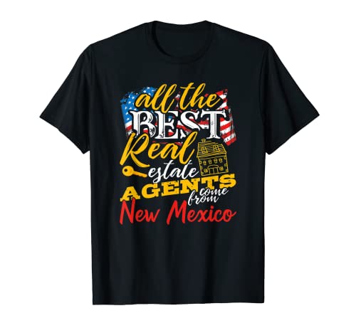 Nuevo México Agentes de Bienes Raíces Bandera Americana Regalo Camiseta