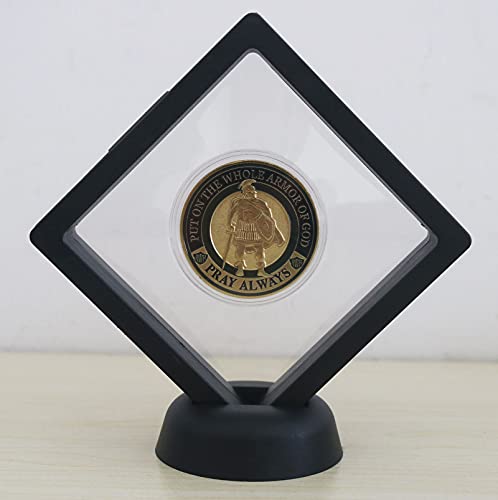 Set de 10 estuches transparentes para monedas con soporte miniatura 5
