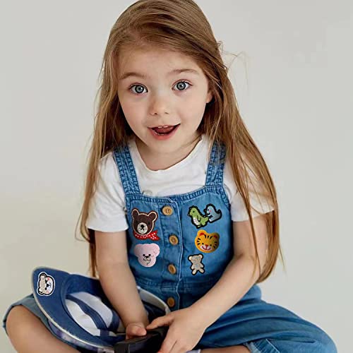 NICEVINYL Embroidered Iron-on Patches Applique: 72Pcs Random Assorted Decorat...