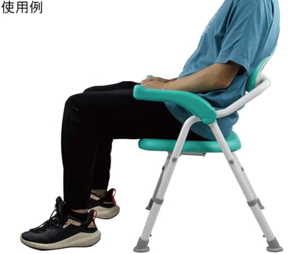 未使用　折りたたみシャワーチェア　BF-01E-GR 美和商事 美和商事 折りたたみシャワーチェア / BF-01E-GR グリーン