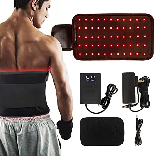 Meiho Lives Red-Light-Therapy-Belt, LED 660nm and Near Infrared 850nm Light Combo-Red Light Therapy Device for Tissue Repair, Relieve Joint & Back Pain - with Timer, for Women Gift (C-60)