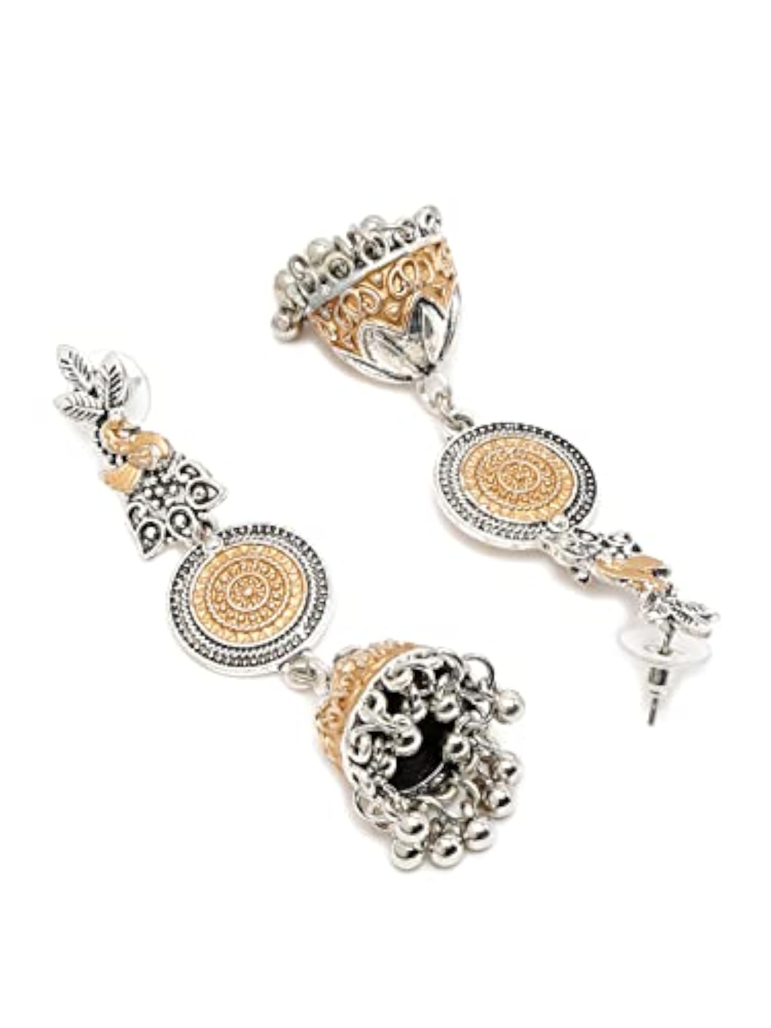 Oxidised Silver Jhumka Earrings for Women (Style 2)