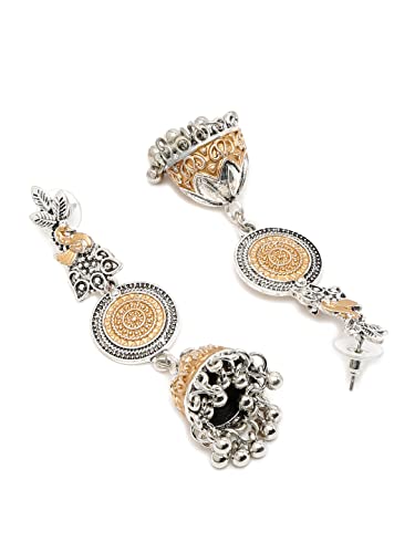 Oxidised Silver Jhumka Earrings for Women (Style 2)