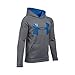 Under Armour Boys' Storm Armour Fleece Highlight Big Logo Hoodie, Graphite/Ultra Blue, Youth Large