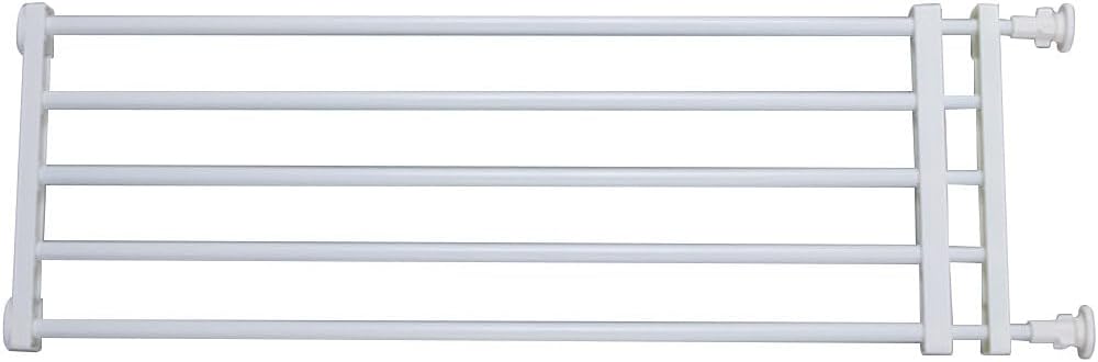 Kisangel Adjustable Baby Gate for Stairs and Doorways, Pet Safety Fence with Silicone Pads, Walk Through Child Gate for Dogs and Cats, Fits 18.5-32.67 Inches Wide Openings, White