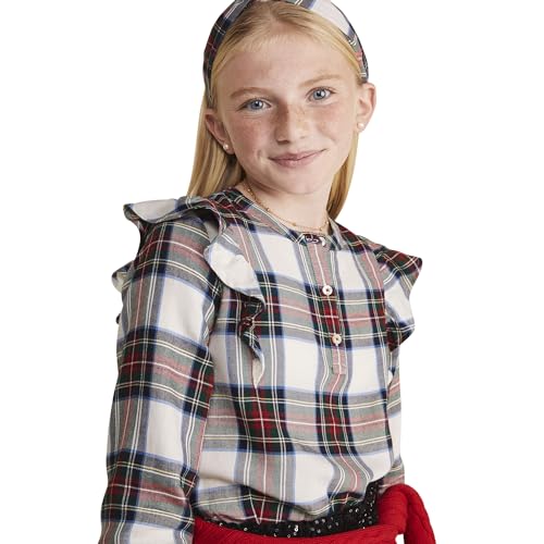 vineyard vines Girls' Soft Twill Ruffle Top