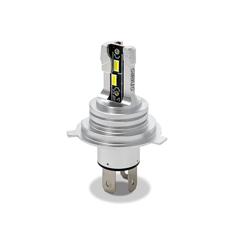Sirius - Kit de 2 faros LED H4 Junior Series – 12 V 6000 K – 2600 lúmenes – Compatible con coche y moto