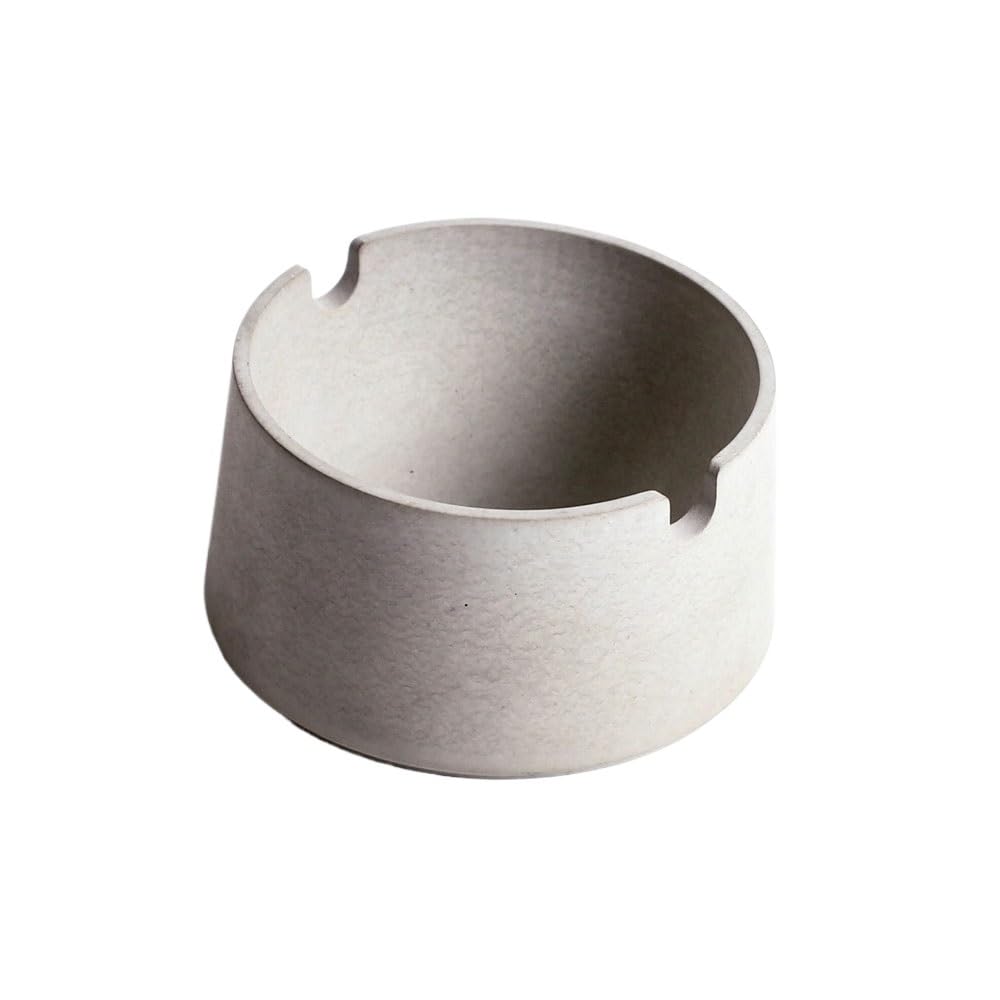 Ashtrays Round Ashtray Fresh Water Concrete Indoor Outdoor Sturdy for Home Yards Offices Restaurants Gardens etc Decor(Small)