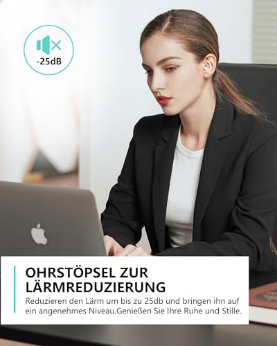Foto von SUPCEAT - Ohrstöpsel zum Schlafen und Gehörschutz, 2 Paar(S/L) Wiederverwendbare&Waschbare Silikon-Lärm Ohrenstöpsel, für Party Musik Festival Disco Konzerte Arbeiten Lernen(Weiß)