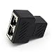 RJ45 red divisor adaptador, miel RJ45 hembra a 2 hembra puerto Cat...
