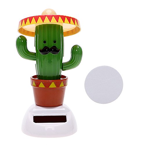 NOPNOG Figurine solaire dansante en forme de cactus
