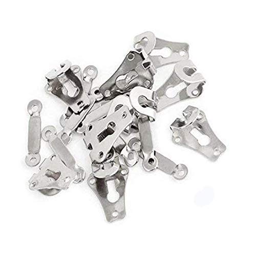 Trouser Skirt Waistband Hook and Bar Eyes Fasteners Repair Sew On 9mm. (2×Pairs Silver, 9mm)