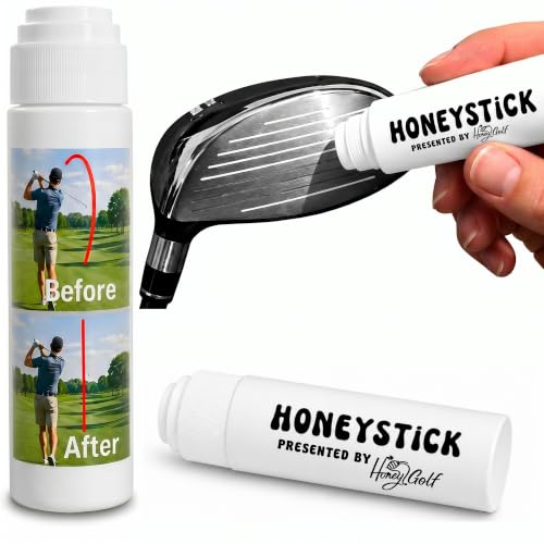 HoneyGolf HoneyStick Anti Slice Gel for Golf Clubs - Anti-Hook Spin Reducer for Driver Woods Hybrids Irons - Golf Accessories for Men - Golfers Must Haves & Essentials - 1 Pack