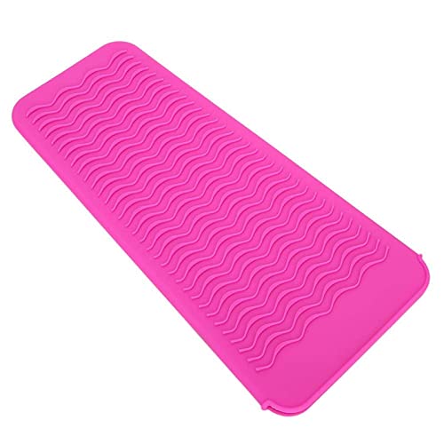 Funda para plancha de pelo, cubierta de silicona para rizador de viaje (Rojo rosa) miniatura 7