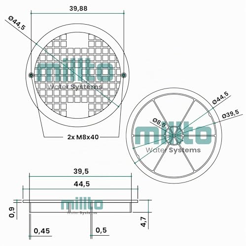 Couvercle puits DN400 Millto anti effondrement 1,5 t - 8