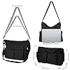 Canvas Messenger Bag, Large Capacity Hobo Crossbody Bag with Multiple Pockets - Adjustable Shoulder Bags For Women and Men, Casual Tote Bags for School Travel Work Shopping Daily #4