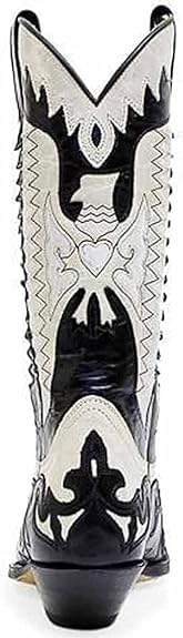 Men's Knight Boots, Embroidered Biker Boots, Vintage Knee High Boots, Western Cowboy Style, Pointed Toe Motorcycle Boots4