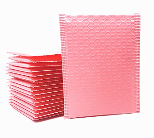 3.5x5 Inch Pink Poly Bubble Mailers Small Padded Envelopes Self-Sealing Shipping Bags 50 Pack - Thumbnail 4