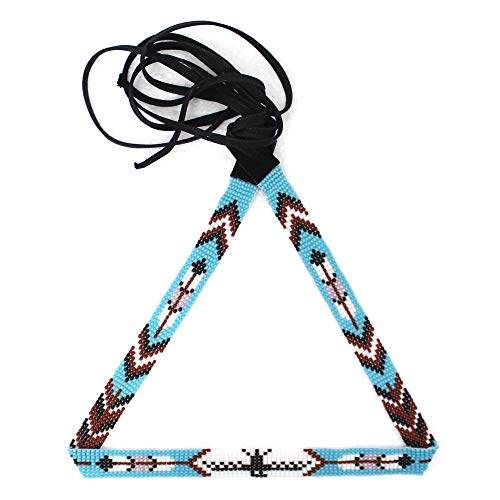 Image of Cowboy Western Beaded Hat Band Rodeo Style Handmade