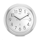 Funkwanduhr Mebus 52451 Funk-Wanduhr, Silber, Bunt, 25 cm