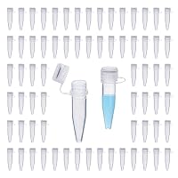 PRECIPETTE 250 Stück 1,5 ml Zentrifugenröhrchen Schraubverschluss, Mikro Zentrifugenröhrchen Kunststoff Test Röhrchen für Labor- und Industrieanwendungen