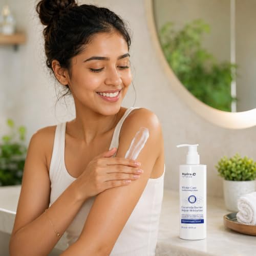 Image of Hydra Q Winter Care Moisturizing Cream | With Hyaluronic Acid, Ceramide Complex, Niacinamide, Shea Butter, Cocoa Butter & Natural Oils | Intensive Daily Moisturiser for Dry Skin | 250ml