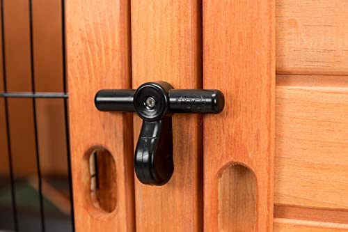 Trixie 62321 natura Kleintierstall mit Freilaufgehege, 124 × 102 × 78 cm, braun