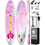 Dixero (ディクセロ) 空気注入式 スタンドアップパドルボード 11フィート x 33インチ 大人用 エクストラワイド パドルボード プレミアムアクセサリー付き 調節可能なパドル ハンドポンプ ボトムフィン リーシュ防水電話バッグ