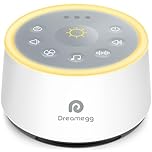 Dreamegg White Noise Machine - D1 Sound Machine for Sleeping & Relaxing, 24 Soothing Sounds, 3 Auto-off Timer, Soothing Night Light, Noise Machine for Baby/Kid/Adults/Office, USB or DC Powered, White