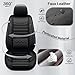 ITEYAO Leather Car Seat Covers for Jeep Cherokee 2014-2021 2022 2023, Premium Waterproof Breathable Car Seat Cover 5 Seats Full Set, Airbag Compatible Auto Seat Cover Protectors(Classic Black)