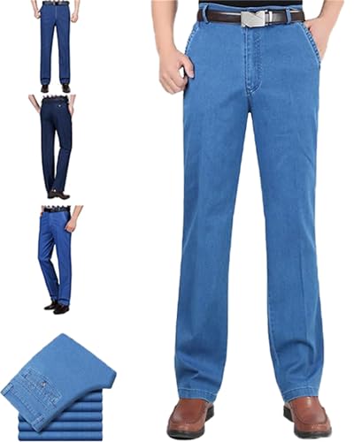 JettJeans - Stretch Straight Jeans for Men, JettJeans Men's Fit Stretch Dad Jeans, Business Work Pants