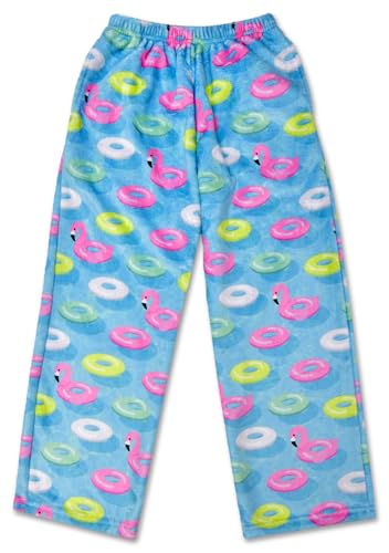 Image of iscream Big Girls Silky Soft Fun Print Plush Fleece Pants - Twist and Shout Collection