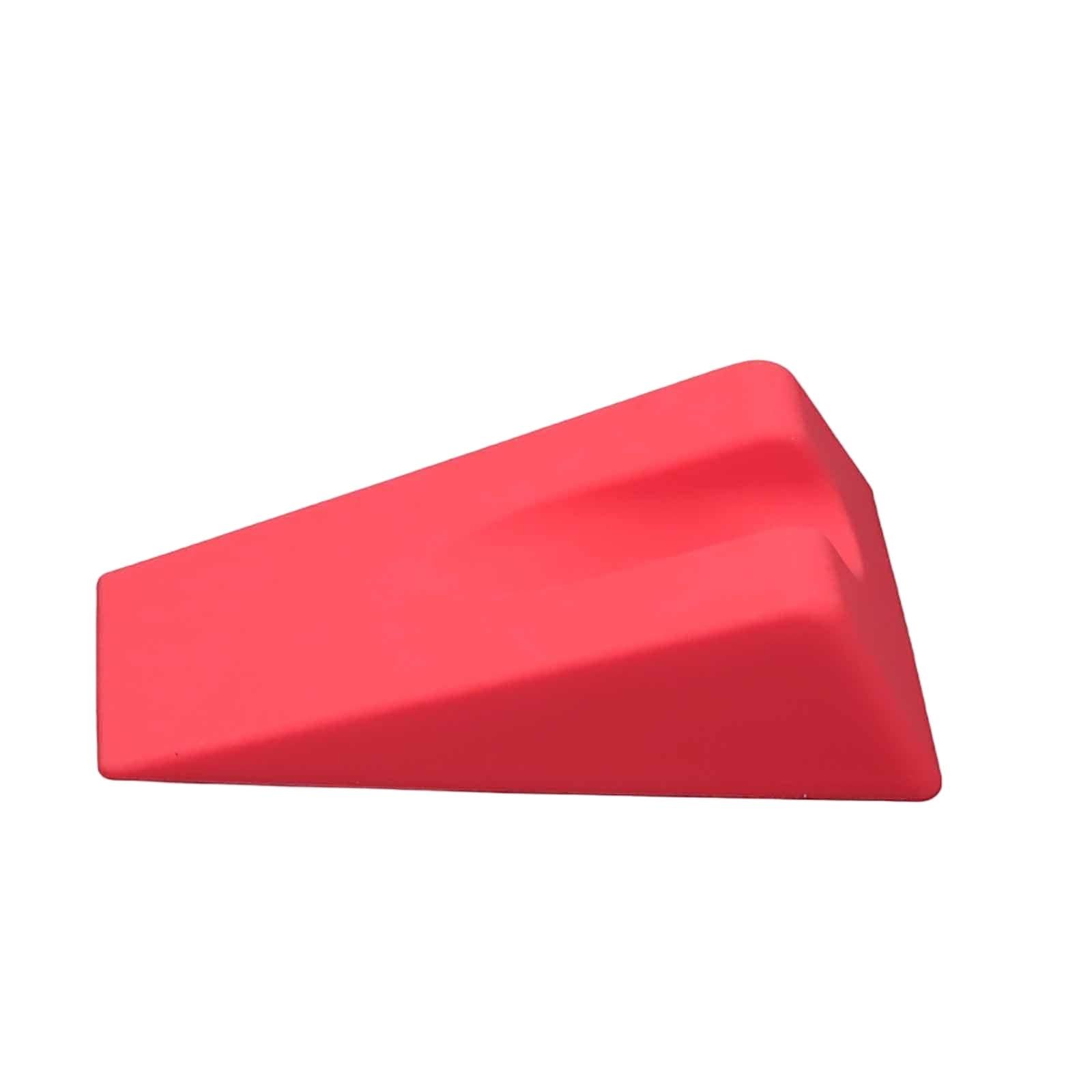 Almohadilla de cuña de terapia física OT PT – Cuña triangular resistente y duradera para molestias espinales, relajación y masaje (rojo)
