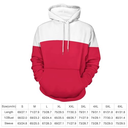Sweat à capuche pour homme avec imprimé polonais idée cadeau homme sportif