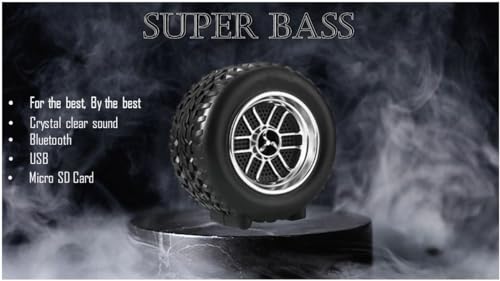 Image of Cyomi CY-666 Super Bass Bluetooth Speaker | 10W Power Speaker with Wheel Design | Bluetooth, USB, Micro SD Card Slot | Portable Wireless Speaker
