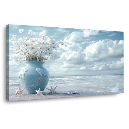 Tableau moderne paysages floraux | Toile imprimée et encadrée 30x60cm
