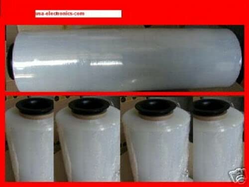 4-Rolls Hand Stretch Film Pallet Shrink Wrap 80 ga