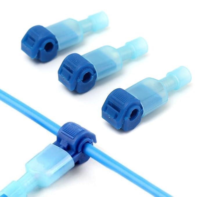 JIGVA 10 Pairs Quick Splice T-Tap Electrical Connectors | Self-Stripping Wire Tap Kit with Nylon Fully Insulated Male Terminals | Fast, Secure Connection for Auto, Truck & Motorcycle Wiring Systems-image-30