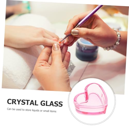 Plato para esmalte acrílico en forma de corazón miniatura 3